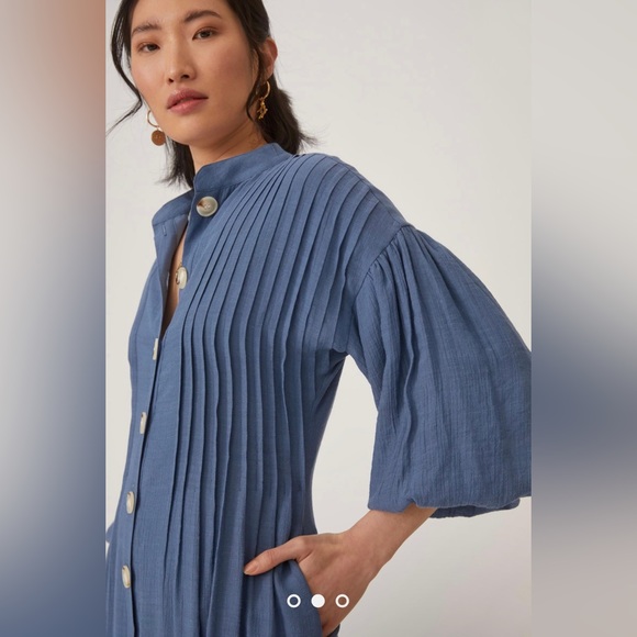 NWT Mare Mare x Anthropologie Maxi Dress in Slate Blue (XS) - Picture 5 of 6